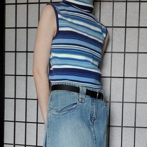 Vintage Sleeveless Turtleneck Top